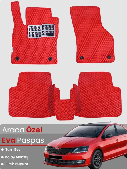 SKODA RAPİD (2020-2023) Uyumlu EVA Paspas Tam Set–Oto Paspas,Araca Özel,Kolay Montaj ürün görseli 1