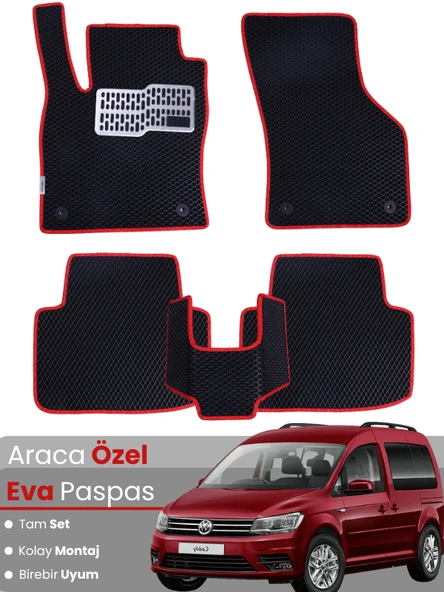 VOLKSWAGEN CADDY (2011-2020) Uyumlu EVA Paspas Tam Set–Oto Paspas,Araca Özel,Su Geçirmez ürün görseli 1