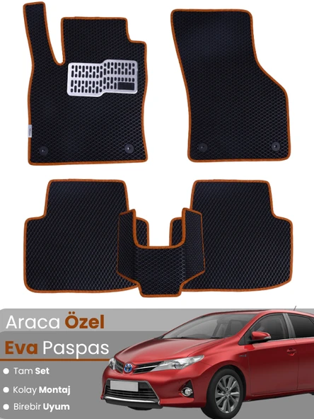 TOYOTA AURİS (2006-2012) Uyumlu EVA Paspas Tam Set–Oto Paspas,Araca Özel,Kolay Montaj ürün görseli 1