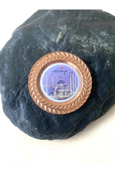 SANAT TACİRİ TÜRKİYE TEMALI BAKIR RENKLI MAGNET RAMAZAN HEDİYESİ ürün görseli 1