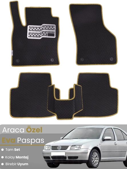 VOLKSWAGEN BORA (1998-2004) Uyumlu EVA Paspas Tam Set–Oto Paspas,Araca Özel,Su Geçirmez ürün görseli 1