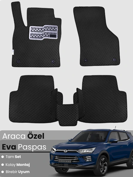 SSANGYONG KORANDO (2019-2024) Uyumlu EVA Paspas Tam Set–Oto Paspas,Araca Özel,Kolay Montaj ürün görseli 1