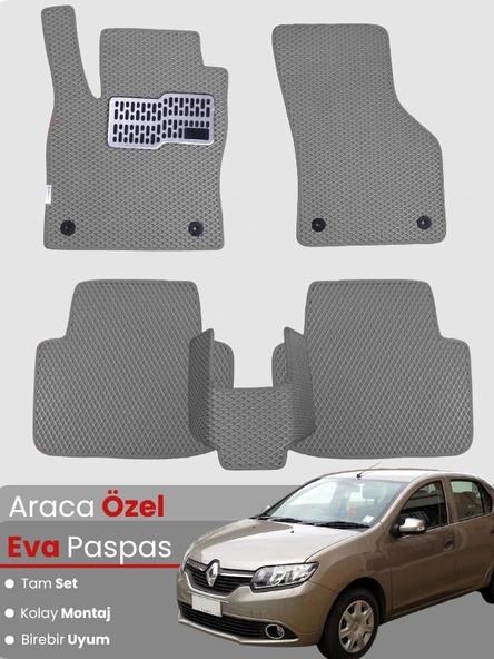 RENAULT SYMBOL 3 (2013-2020) Uyumlu EVA Paspas Tam Set–Oto Paspas,Araca Özel,Kolay Montaj ürün görseli 1