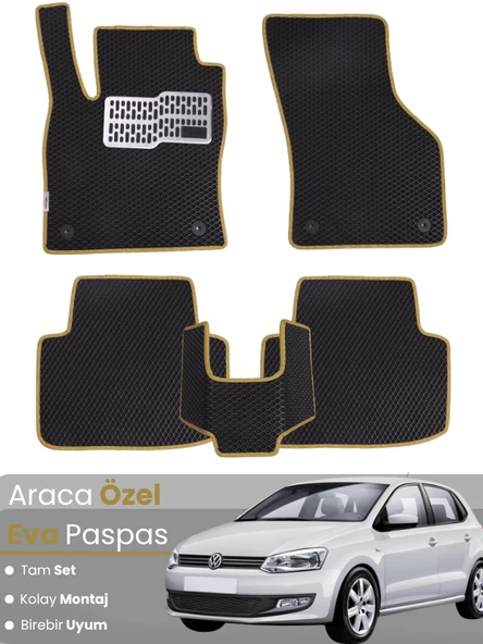 VOLKSWAGEN POLO (2009-2017) Uyumlu EVA Paspas Tam Set–Oto Paspas,Araca Özel,Tam Koruma ürün görseli 1