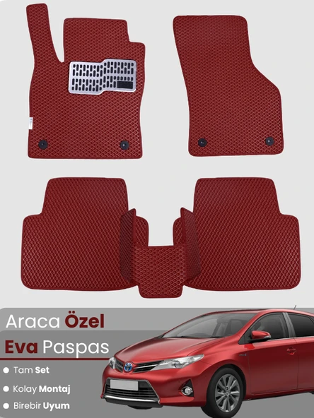 TOYOTA AURİS (2006-2012) Uyumlu EVA Paspas Tam Set–Oto Paspas,Araca Özel,Kolay Montaj ürün görseli 1