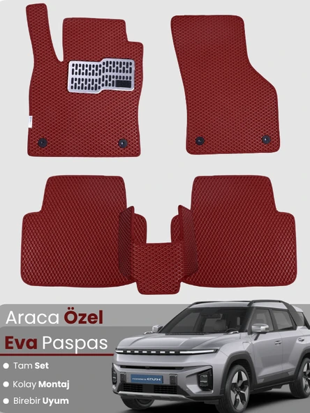 SSANGYONG TORRES ELEKTRİKLİ (2022-2025) Uyumlu EVA Paspas Tam Set–Oto Paspas,Araca Özel,Kolay Montaj ürün görseli 1