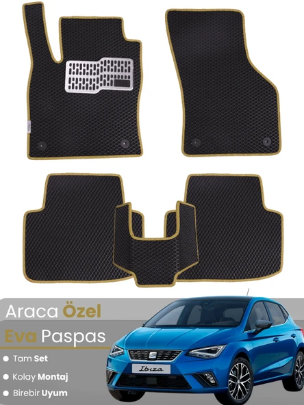 SEAT IBİZA (2017-2025) Uyumlu EVA Paspas Tam Set–Oto Paspas,Araca Özel,Kolay Montaj ürün görseli 1