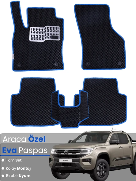 VOLKSWAGEN AMAROK (2023-2025) Uyumlu EVA Paspas Tam Set–Oto Paspas,Araca Özel,Su Geçirmez ürün görseli 1