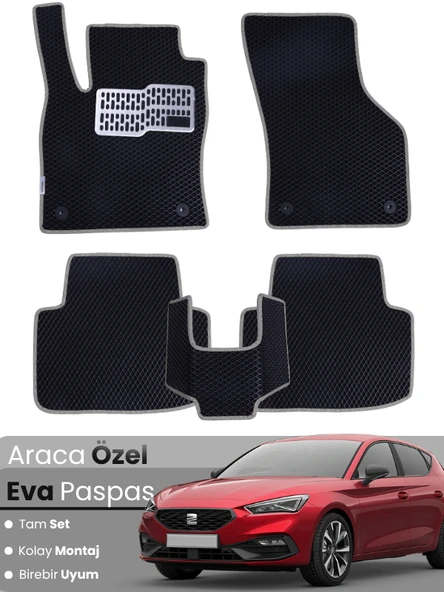 SEAT LEON KL (2020-2024) Uyumlu EVA Paspas Tam Set–Oto Paspas,Araca Özel,Kolay Montaj ürün görseli 1