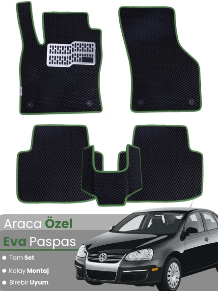 VOLKSWAGEN JETTA (2005-2010) Uyumlu EVA Paspas Tam Set–Oto Paspas,Araca Özel,Su Geçirmez ürün görseli 1