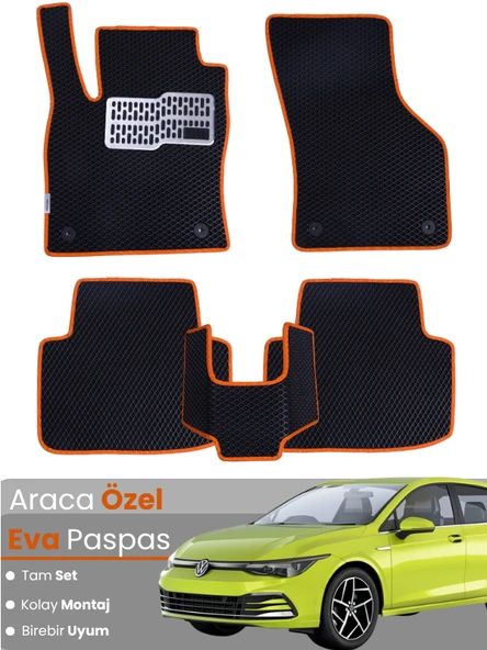 VOLKSWAGEN GOLF 8 (2019-2023) Uyumlu EVA Paspas Tam Set–Oto Paspas,Araca Özel,Su Geçirmez ürün görseli 1