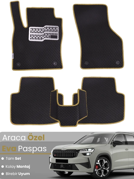 SKODA KODİAQ (2024-2025) Uyumlu EVA Paspas Tam Set–Oto Paspas,Araca Özel,Kolay Montaj ürün görseli 1