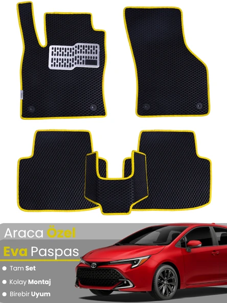 TOYOTA COROLLA HYBRİD HATCHBACK (2019-2025) Uyumlu EVA Paspas Tam Set–Oto Paspas,Araca Özel ürün görseli 1