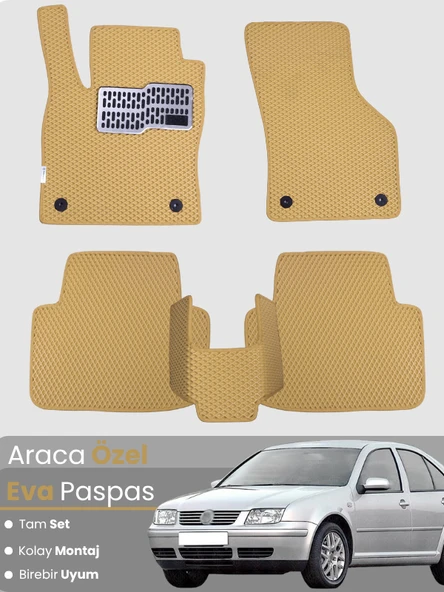 VOLKSWAGEN BORA (1998-2004) Uyumlu EVA Paspas Tam Set–Oto Paspas,Araca Özel,Su Geçirmez ürün görseli 1