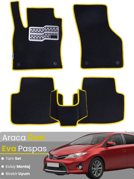 TOYOTA AURİS (2006-2012) Uyumlu EVA Paspas Tam Set–Oto Paspas,Araca Özel,Kolay Montaj ürün görseli 1