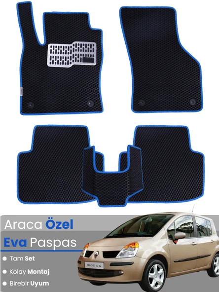 RENAULT MODUS (2004-2008) Uyumlu EVA Paspas Tam Set–Oto Paspas,Araca Özel,Kolay Montaj ürün görseli 1