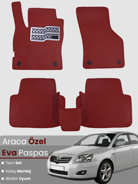 TOYOTA AVENSİS (2003-2009) Uyumlu EVA Paspas Tam Set–Oto Paspas,Araca Özel,Kolay Montaj ürün görseli 1