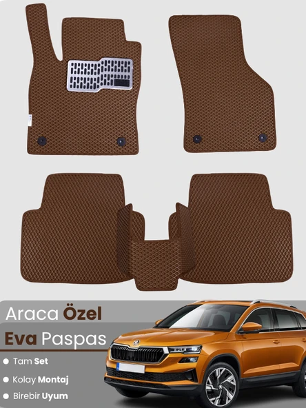 SKODA KAROQ (2018-2024) Uyumlu EVA Paspas Tam Set–Oto Paspas,Araca Özel,Kolay Montaj ürün görseli 1