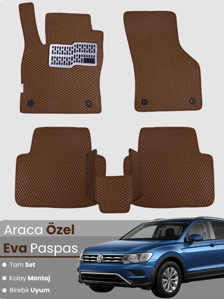 VOLKSWAGEN TİGUAN (2016-2019) Uyumlu EVA Paspas Tam Set–Oto Paspas,Araca Özel,Tam Koruma ürün görseli 1