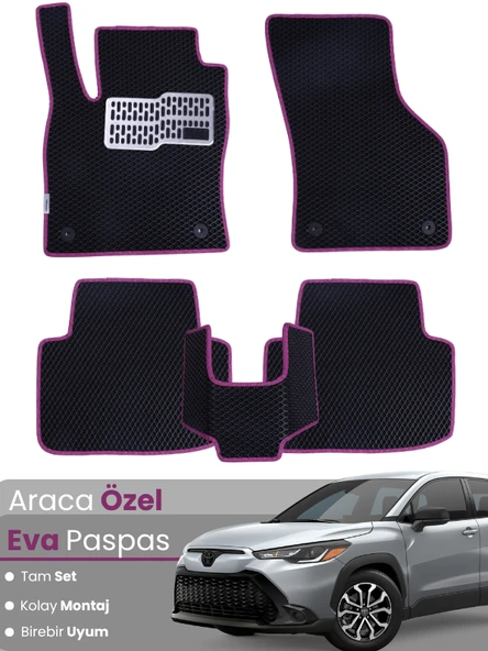 TOYOTA COROLLA CROSS HYBRİD (2021-2025) Uyumlu EVA Paspas Tam Set–Oto Paspas ürün görseli 1