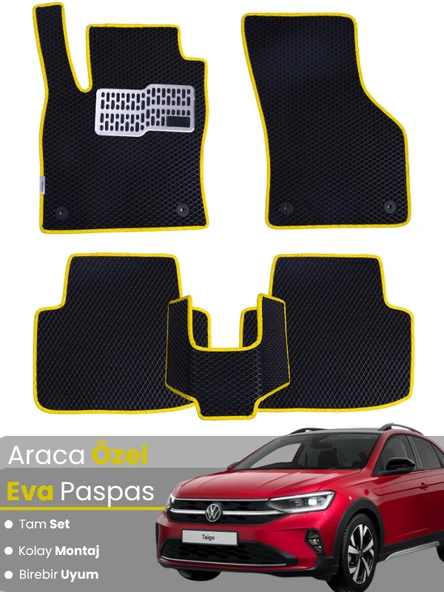 VOLKSWAGEN TAİGO (2021-2025) Uyumlu EVA Paspas Tam Set–Oto Paspas,Araca Özel,Tam Koruma ürün görseli 1