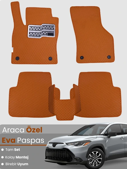 TOYOTA COROLLA CROSS HYBRİD (2021-2025) Uyumlu EVA Paspas Tam Set–Oto Paspas ürün görseli 1