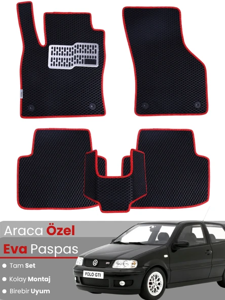 VOLKSWAGEN POLO 6N2 (2000-2001) Uyumlu EVA Paspas Tam Set–Oto Paspas,Araca Özel,Tam Koruma ürün görseli 1