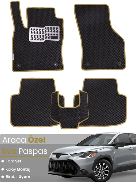 TOYOTA COROLLA CROSS HYBRİD (2021-2025) Uyumlu EVA Paspas Tam Set–Oto Paspas ürün görseli 1