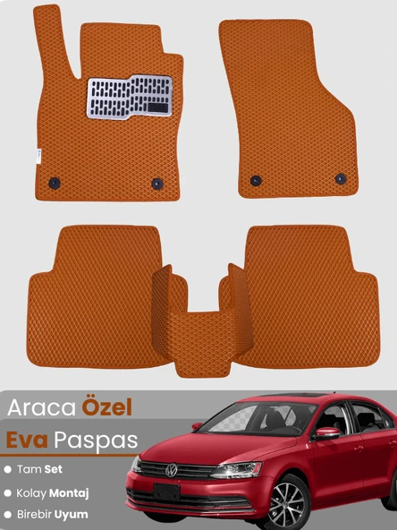 VOLKSWAGEN JETTA (2011-2018) Uyumlu EVA Paspas Tam Set–Oto Paspas,Araca Özel,Su Geçirmez ürün görseli 1