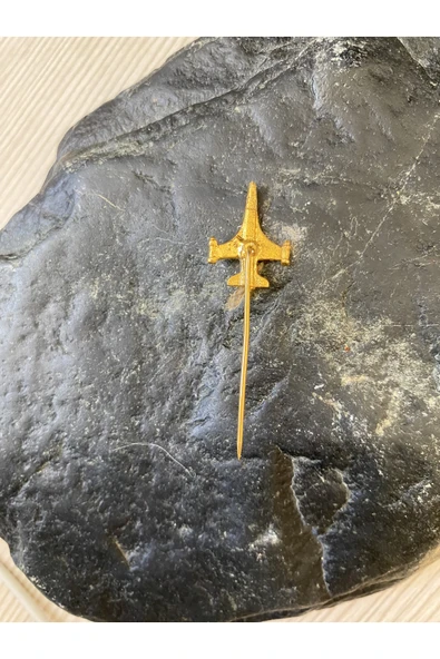 SANAT TACİRİ ALTIN SARISI JET ROZET İĞNELİ ROZET YAKA BROŞÜ ürün görseli 1