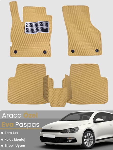 VOLKSWAGEN SCİROCCO (2008-2017) Uyumlu EVA Paspas Tam Set–Oto Paspas,Araca Özel,Tam Koruma ürün görseli 1