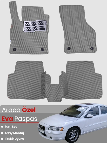 VOLVO S60 (2001-2010) Uyumlu EVA Paspas Tam Set–Oto Paspas,Araca Özel,Tam Koruma,Kolay Montaj ürün görseli 1