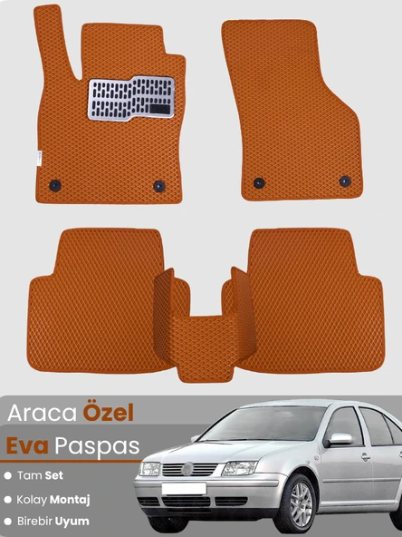 VOLKSWAGEN BORA (1998-2004) Uyumlu EVA Paspas Tam Set–Oto Paspas,Araca Özel,Su Geçirmez ürün görseli 1