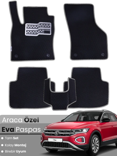 VOLKSWAGEN T-ROC (2017-2025) Uyumlu EVA Paspas Tam Set–Oto Paspas,Araca Özel,Tam Koruma ürün görseli 1