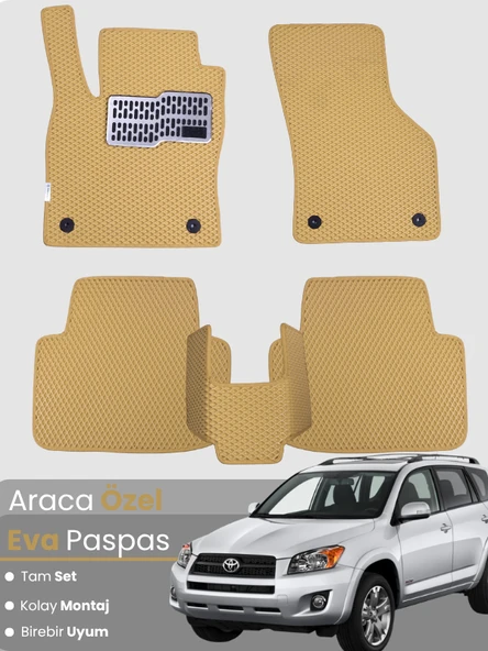 TOYOTA RAV4 (2000-2005) Uyumlu EVA Paspas Tam Set–Oto Paspas,Araca Özel,Su Geçirmez ürün görseli 1