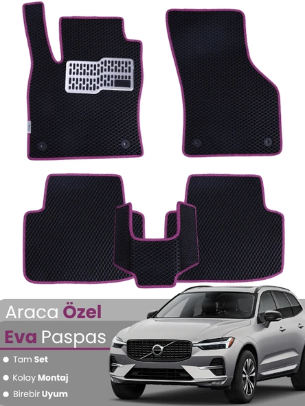VOLVO XC60 HYBRİD (2021-2025) Uyumlu EVA Paspas Tam Set–Oto Paspas,Araca Özel,Tam Koruma ürün görseli 1