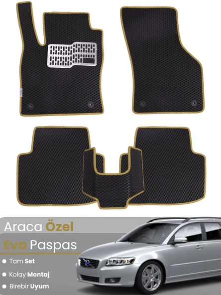 VOLVO V50 STATİONWAGON (2004-2012) Uyumlu EVA Paspas Tam Set–Oto Paspas,Araca Özel,Tam Koruma ürün görseli 1