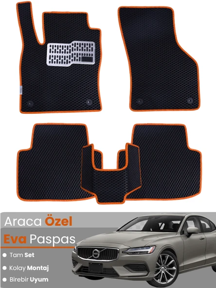 VOLVO S60 (2019-2025) Uyumlu EVA Paspas Tam Set–Oto Paspas,Araca Özel,Tam Koruma,Kolay Montaj ürün görseli 1