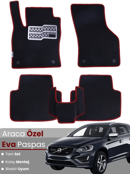 VOLVO XC60 (2017-2020) Uyumlu EVA Paspas Tam Set–Oto Paspas,Araca Özel,Tam Koruma,Kolay Temizlik ürün görseli 1