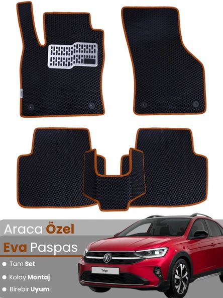 VOLKSWAGEN TAİGO (2021-2025) Uyumlu EVA Paspas Tam Set–Oto Paspas,Araca Özel,Tam Koruma ürün görseli 1