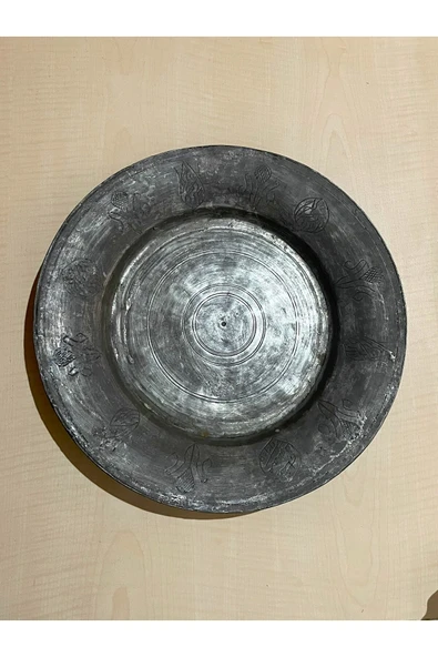 SANAT TACİRİ 1088 GR OSMANLI DÖNEMİ BAKIR TABAK LENGER DAMGALI BAKIR TABAK ürün görseli 1