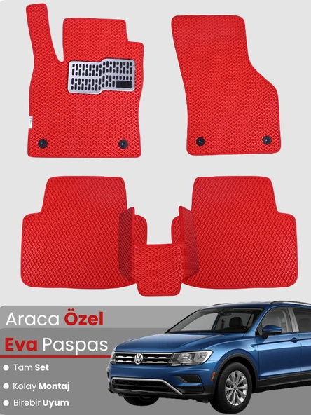 VOLKSWAGEN TİGUAN (2016-2019) Uyumlu EVA Paspas Tam Set–Oto Paspas,Araca Özel,Tam Koruma ürün görseli 1