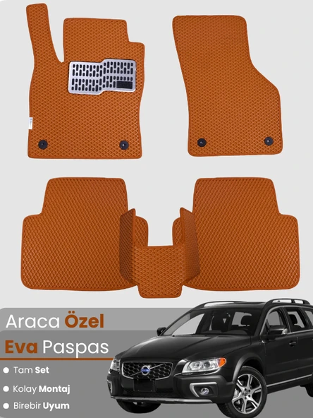 VOLVO XC70 (2007-2016) Uyumlu EVA Paspas Tam Set–Oto Paspas,Araca Özel,Tam Koruma,Kolay Montaj ürün görseli 1