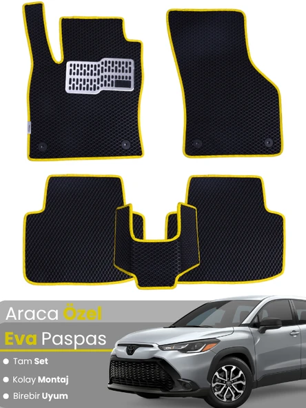 TOYOTA COROLLA CROSS HYBRİD (2021-2025) Uyumlu EVA Paspas Tam Set–Oto Paspas ürün görseli 1