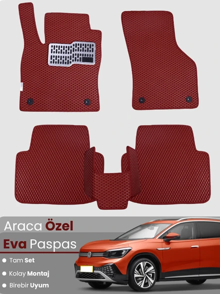 VOLKSWAGEN ID6 (2021-2025) Uyumlu EVA Paspas Tam Set–Oto Paspas,Araca Özel,Su Geçirmez ürün görseli 1