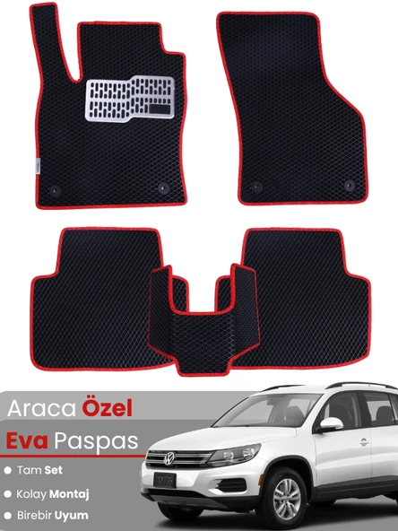 VOLKSWAGEN TİGUAN (2007-2015) Uyumlu EVA Paspas Tam Set–Oto Paspas,Araca Özel,Tam Koruma ürün görseli 1