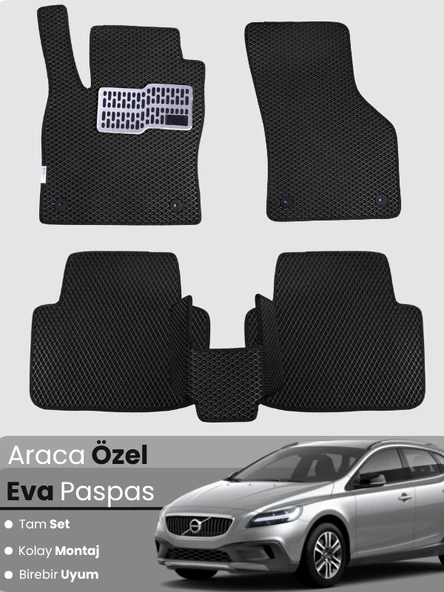 VOLVO V40 CROSS-COUNTRY (2012-2019) Uyumlu EVA Paspas Tam Set–Oto Paspas,Araca Özel,Tam Koruma ürün görseli 1