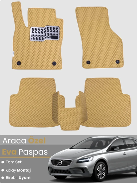 VOLVO V40 CROSS-COUNTRY (2012-2019) Uyumlu EVA Paspas Tam Set–Oto Paspas,Araca Özel,Tam Koruma ürün görseli 1