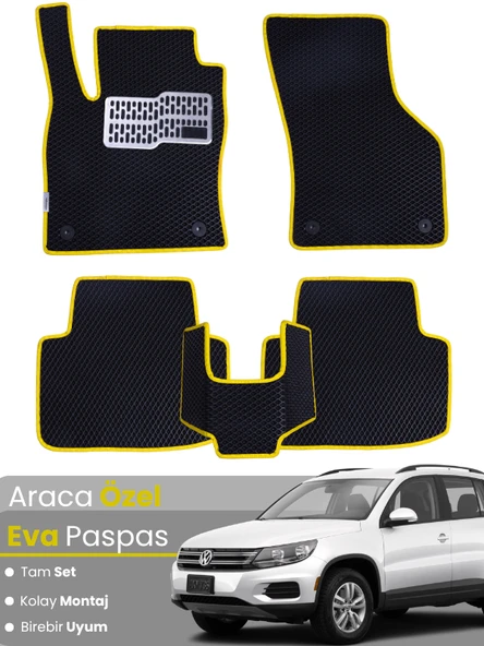 VOLKSWAGEN TİGUAN (2007-2015) Uyumlu EVA Paspas Tam Set–Oto Paspas,Araca Özel,Tam Koruma ürün görseli 1
