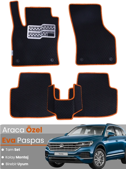 VOLKSWAGEN TOUAREG (2018-2023) Uyumlu EVA Paspas Tam Set–Oto Paspas,Araca Özel,Tam Koruma ürün görseli 1